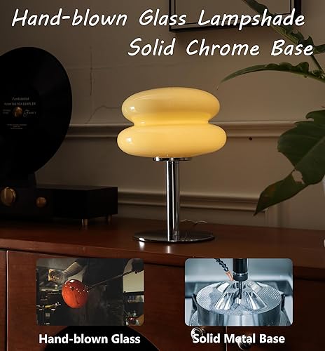 Miniatura 3 de Lámpara de hongo para dormitorio, lámpara moderna de mediados de siglo para mesita de noche, lámparas pequeñas de tarta de huevo retro regulables,