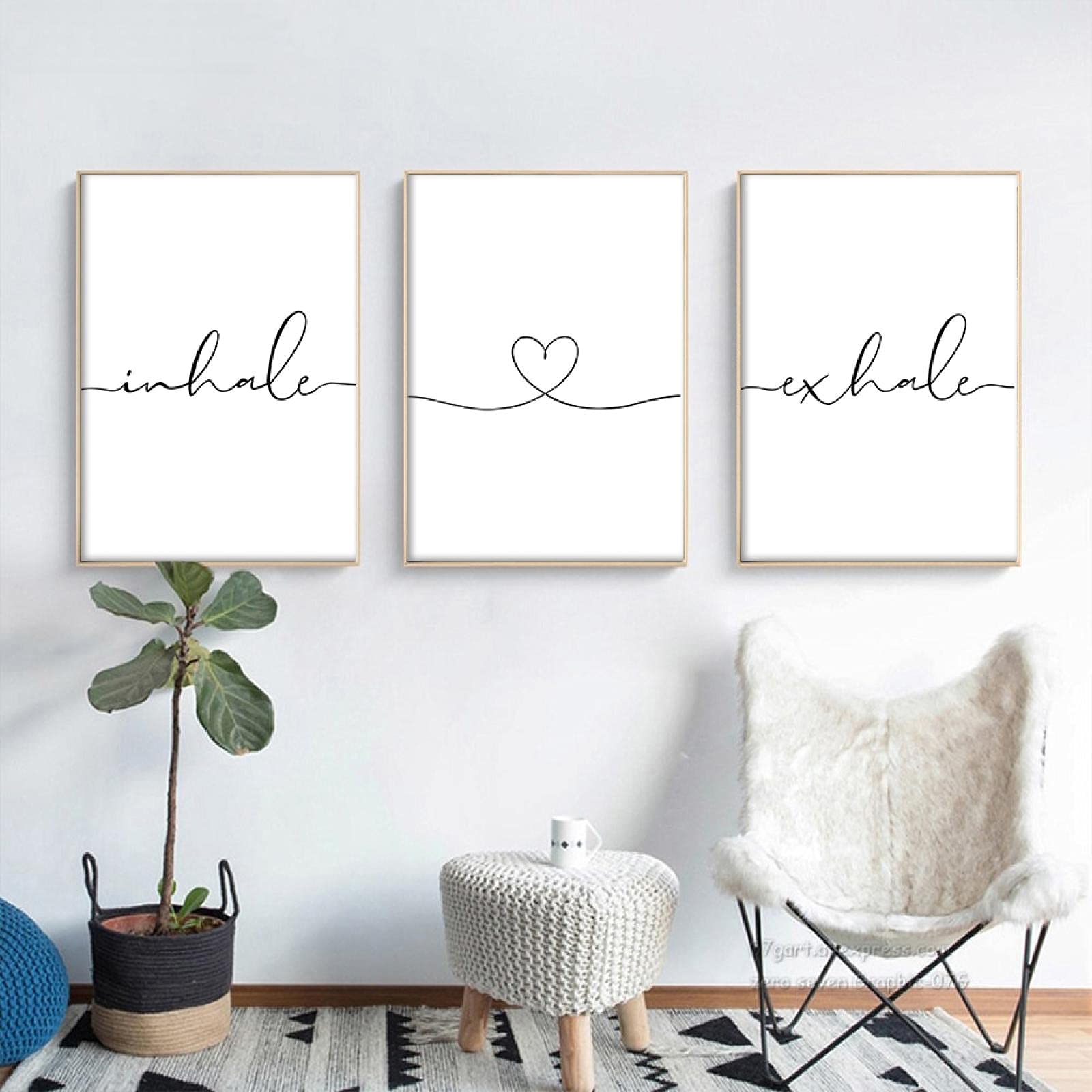 Poster Inhale Love Exhale minimaliste pour insuffler amour et sérénité chez vous - 8
