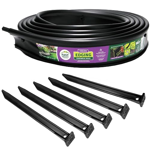 Master Mark Original Plastic Landscape Edging Roll with 5 Anchoring