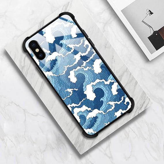 iPhone Xs Max ケース 9H 強化ガラス iPhone Xs Max ケース メンズ ボーイズ デザイン 耐衝撃 傷防止ケース Apple iPhone Xs Max 6.5インチ用 iPhone XS Max6.5 inch