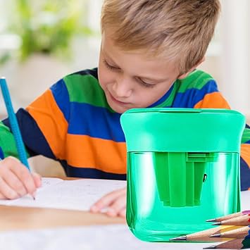 Pencil Sharpener for Student Dustproof Pencil Sharpener with Lid | Compact School Supplies - for Girls Boys Teens Women Men