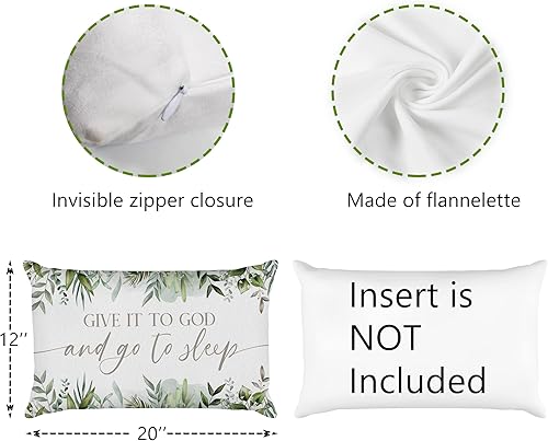 Miniatura 4 de Funda de almohada decorativa con diseño de hojas de eucalipto en acuarela de 12 x 20 pulgadas, para el hogar, sala de estar, dormitorio, sofá,