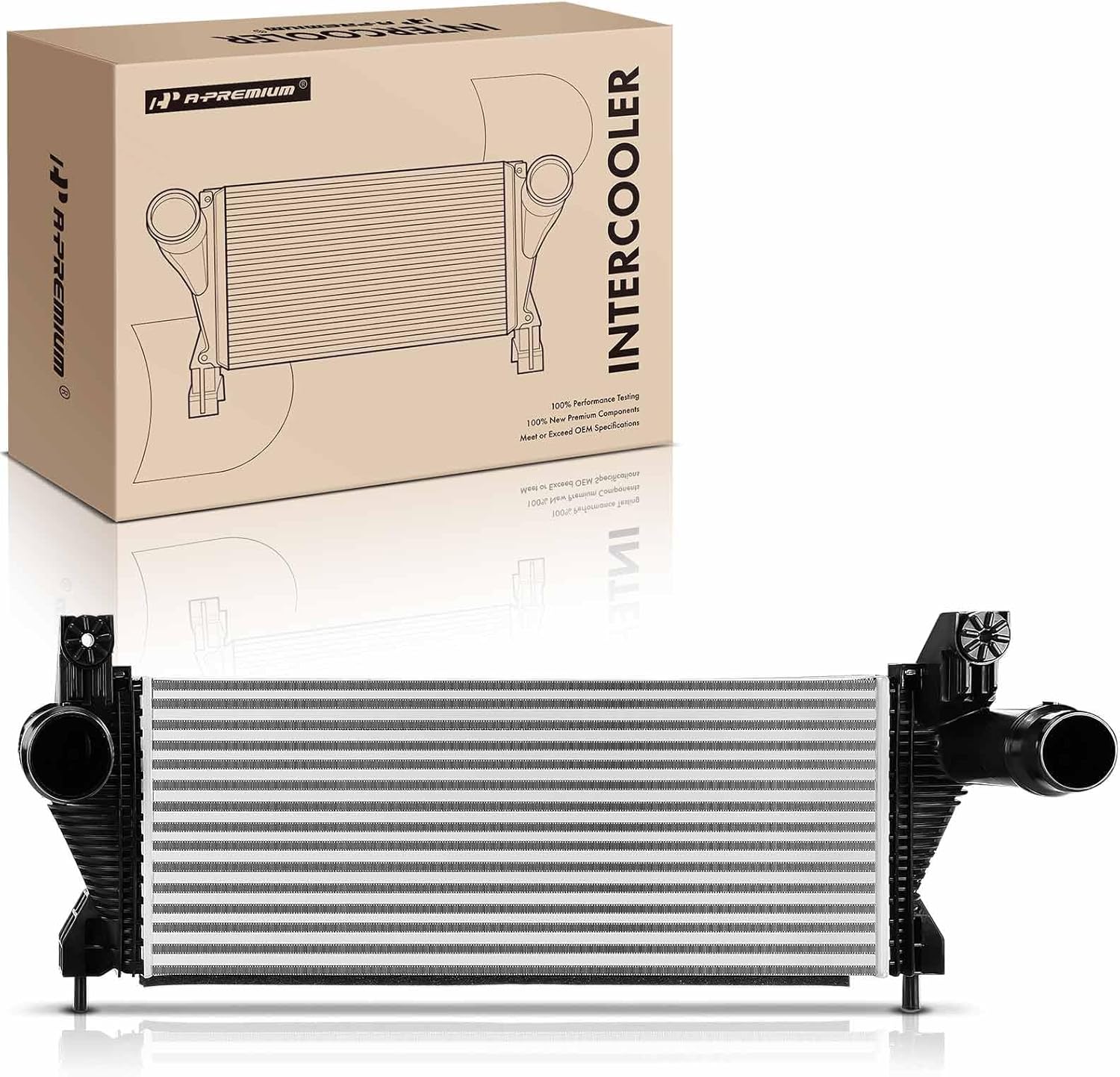 A-Premium Turbo Intercooler Charge Air Cooler Compatible with Ford Ranger 2019 2020 2021 2022 2023 2.3L