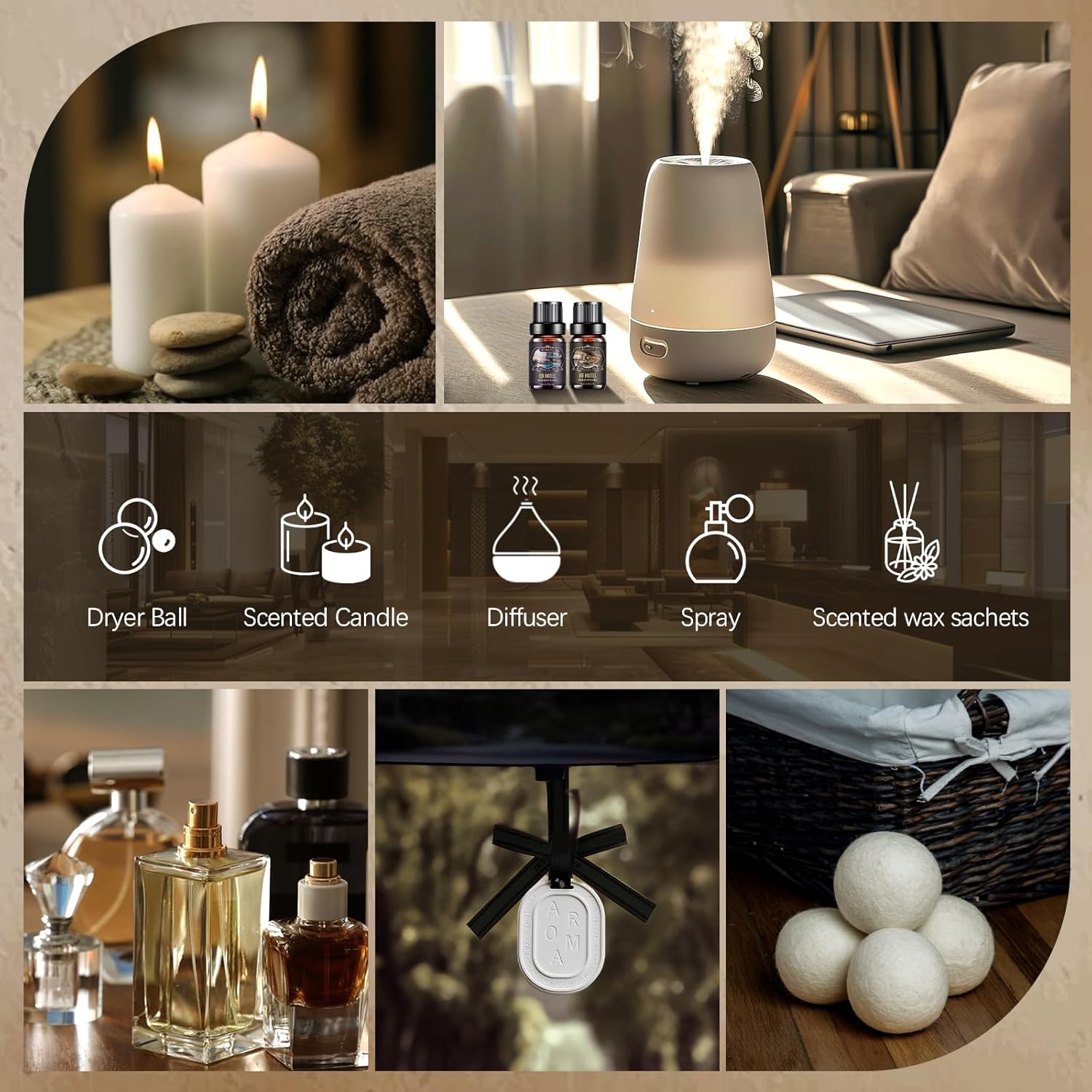 Hotel Diffuser Oils Set - 14Pcs Luxury Fragrance Oil Blend Hotel Scent Essential Oils Set for Diffuser, Soap & Candle Making - Image 6