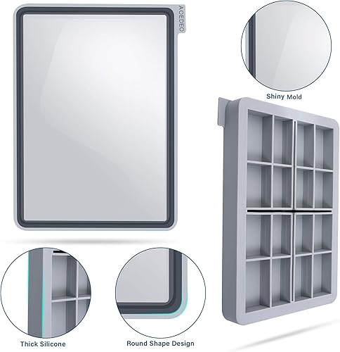 Miniatura 4 de Molde de bandeja para molde de bandeja de silicona de resina con lados para resina epoxi, superficie brillante y duradero, 10.43 x 7.4 x 0.98