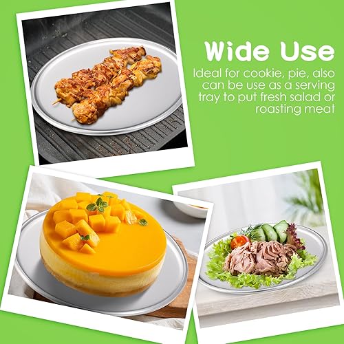 Miniatura 6 de Juego de 12 moldes para pizza a granel de aluminio para pizza, platos redondos para tartas, bandeja para pasteles libre de óxido para horno,