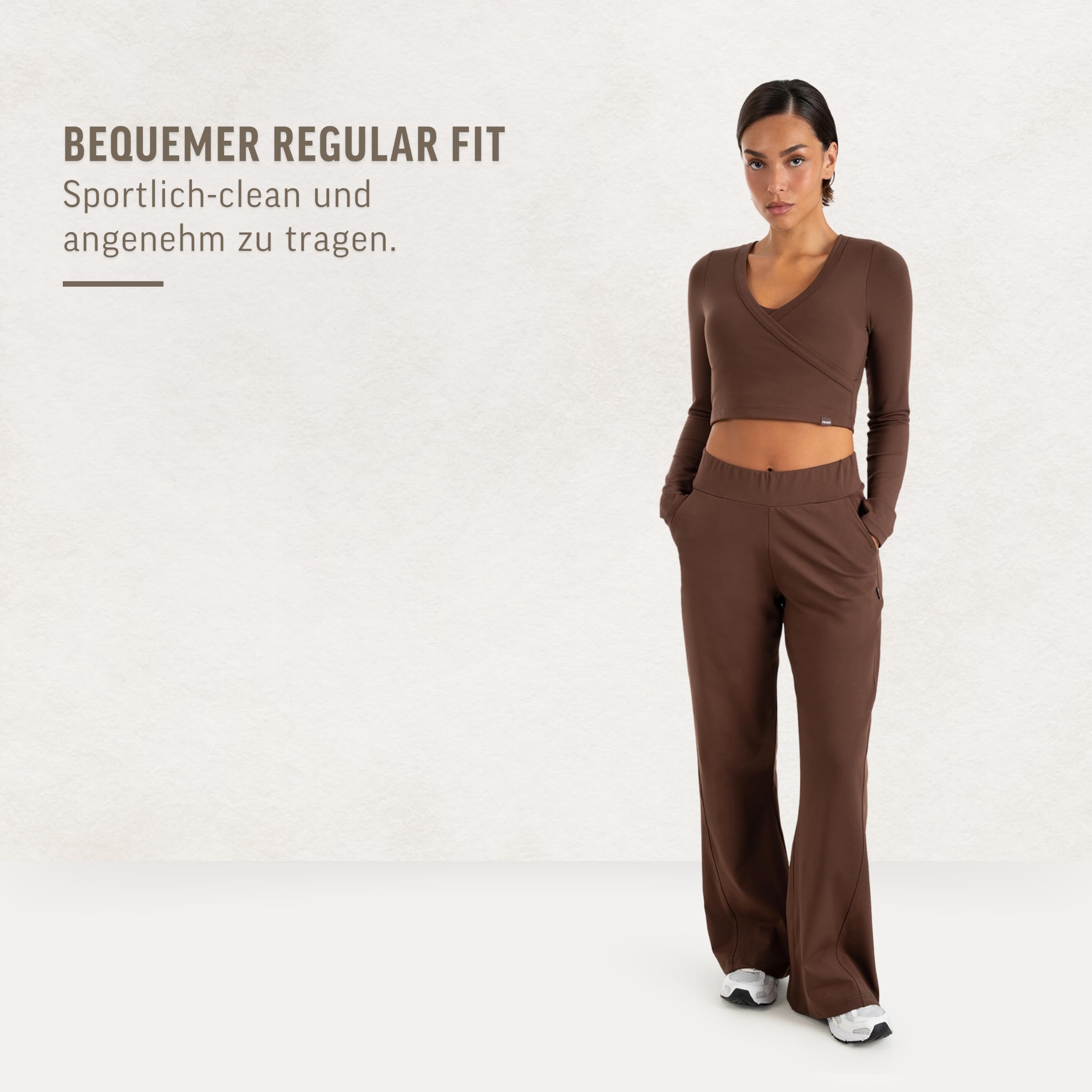 SMILODOX Jogginghose Maveni Damen, Jogger Regular Fit, Schlaghose mit normalem Bund, elastisches Material, Sweatpants geeignet als Sporthose, Yogakleidung, Gymkleidung oder Freizeithose