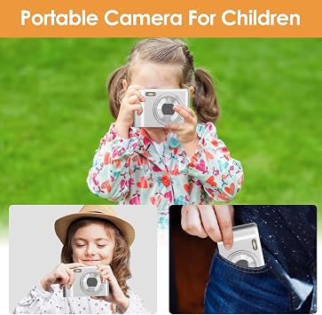 Digital Camera FHD 1080P Digital Point and Shoot Camera for Children 44MP Digital Cameras with Anti-Shake 16x Zoom Portable Kids Camera Small Camera for Boys and