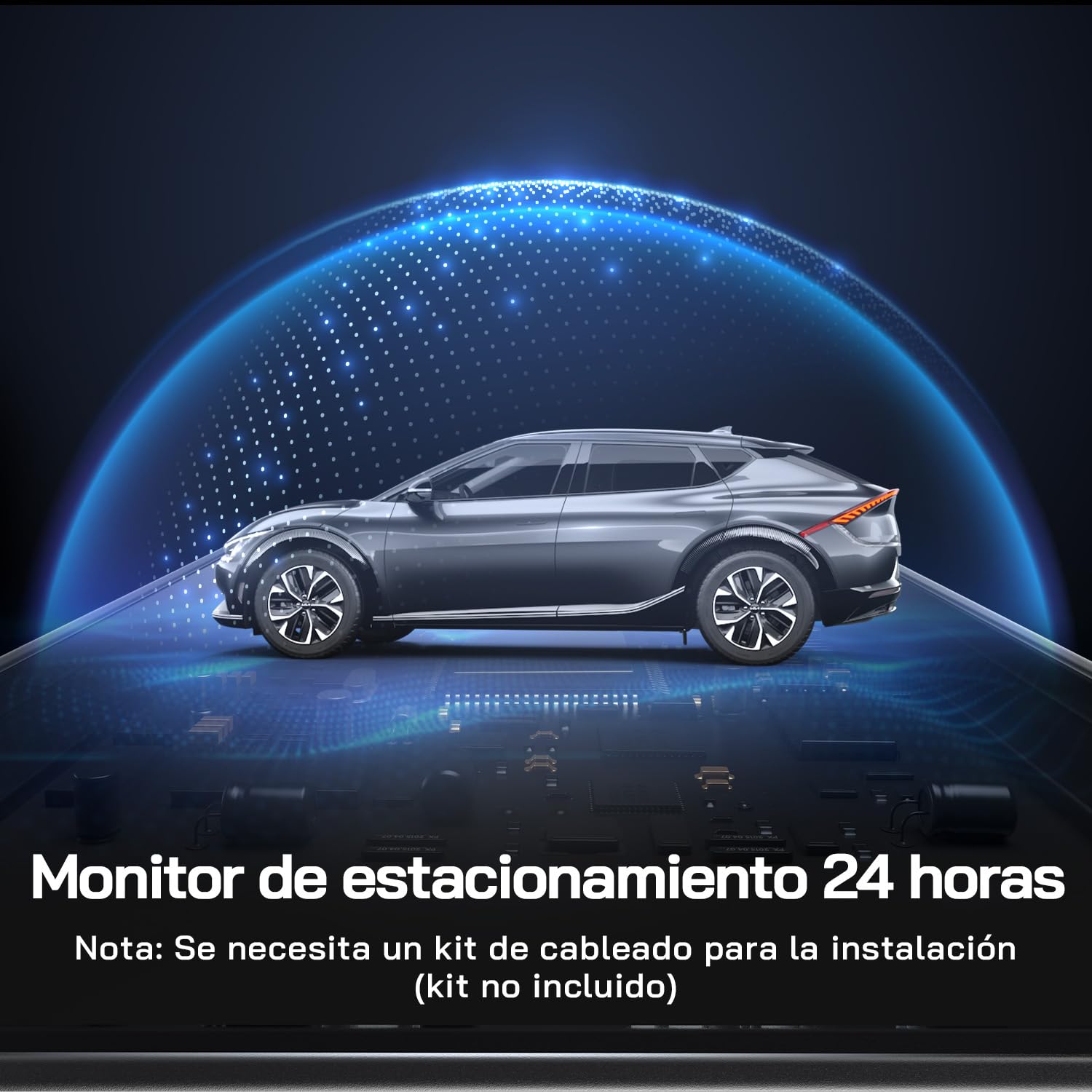 WOLFANG Cámara de Coche Delantera y Trasera 4K UHD, Dashcam de Doble Lente para Coches de 170º Gran Angular Monitor de Aparcamiento 24H con Grabación en Bucle y Sensor G