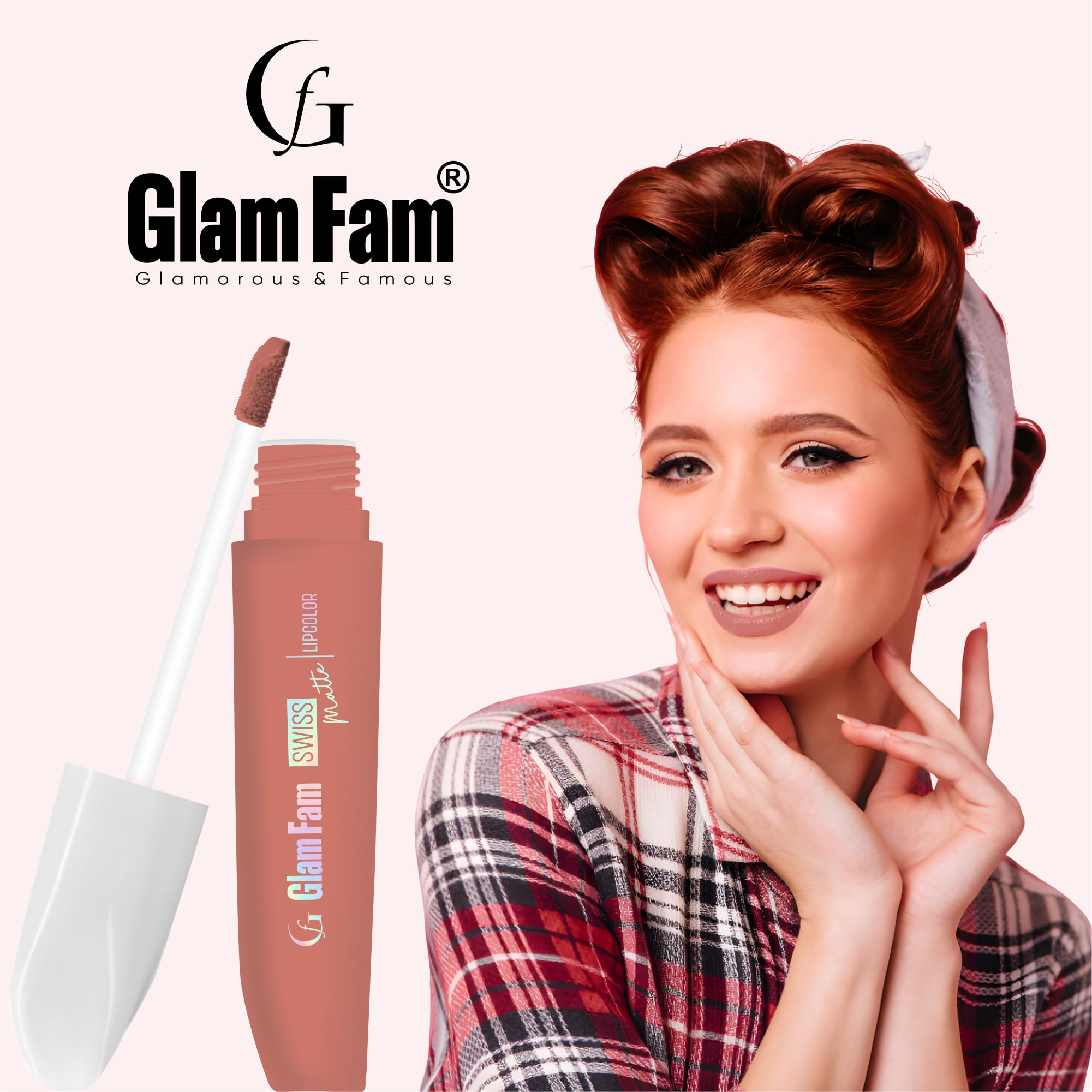 Buy Glam Fam Swiss Lipstick, Matte Finish (Earthy Nude) Online at