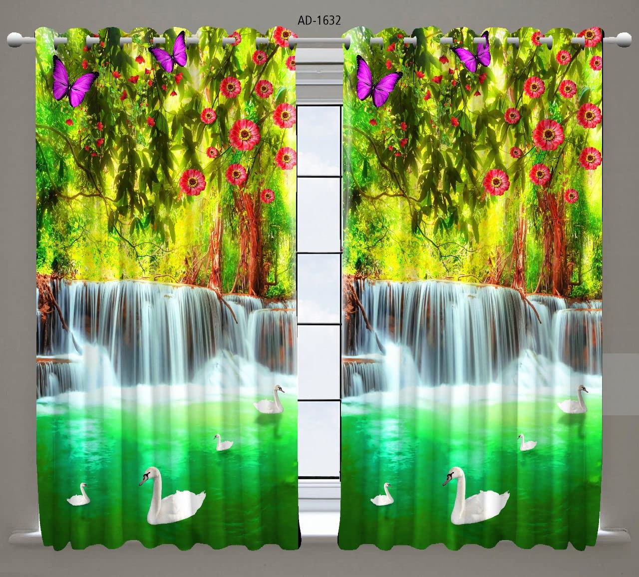 Prozone Polyester 3D Digital Beautiful Printed Curtain | Pack of 1 Pcs (Design 1, 5 feet) (B0BT14DWF4) Amazon Price History, Amazon Price Tracker