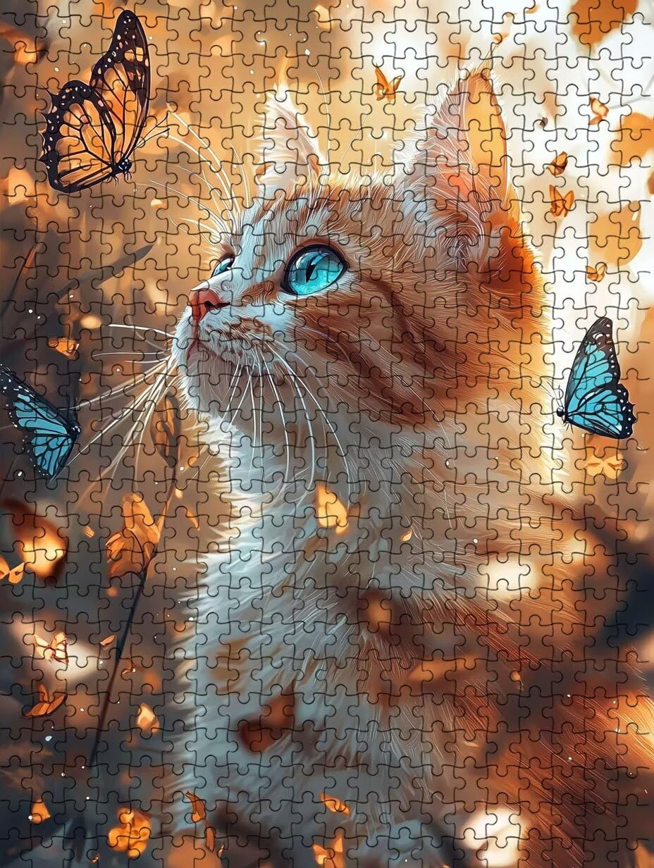 Puzzle 4000 Pezzi, Gattino Farfalla 3D Puzzle per Adulti Impegnativo, Educa Puzzles Artistico, Divertente E Stimolante Puzzles Decorativo per La Famiglia, Regalo e Decorazione Pareti DX0YL6-931