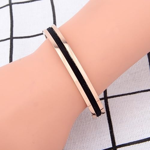 Vista 6 de Zuo Bao - Brazalete con mensaje inspirador, cierre de cordón