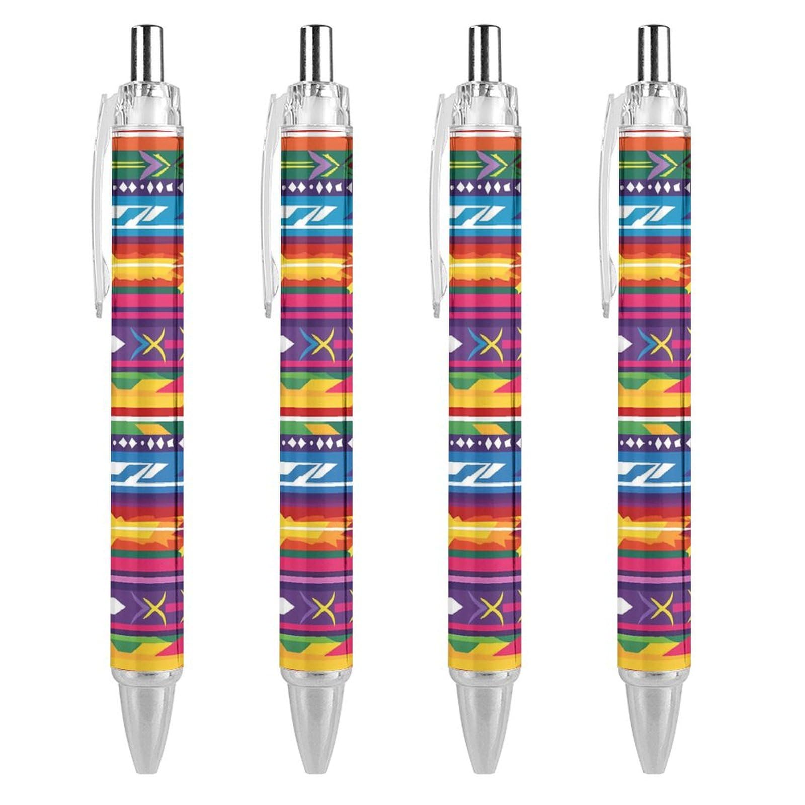 Bolígrafos retráctiles de tinta azul y escritura fluida con diseño mexicano 8