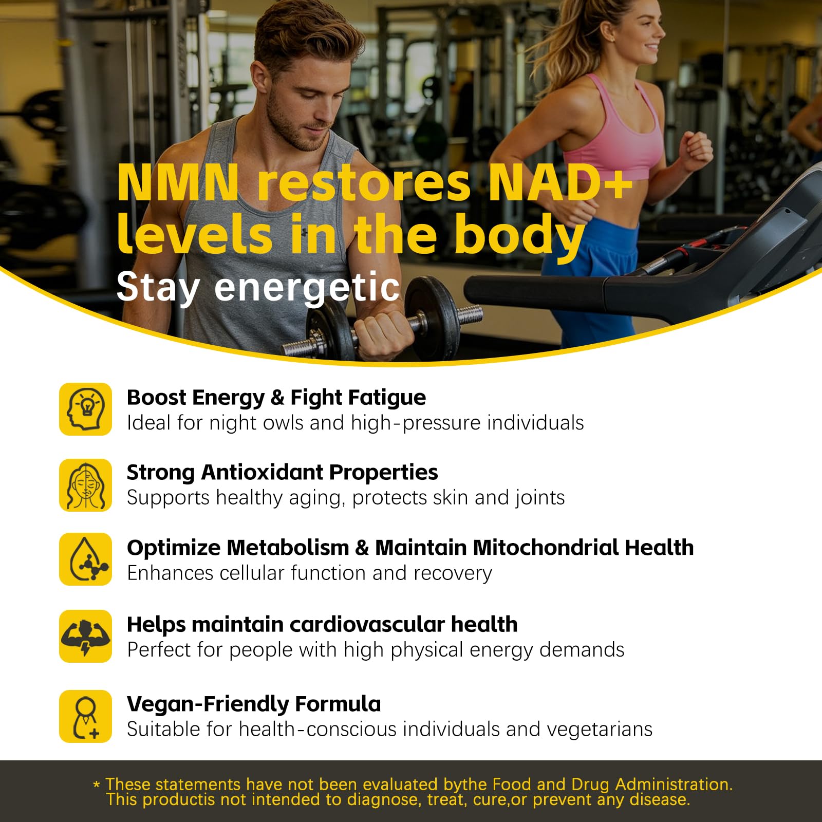 NMN Supplement 1000mg, Resveratrol, CoQ10, Glutathione, Curcumin & Saffron — Amazon image 5