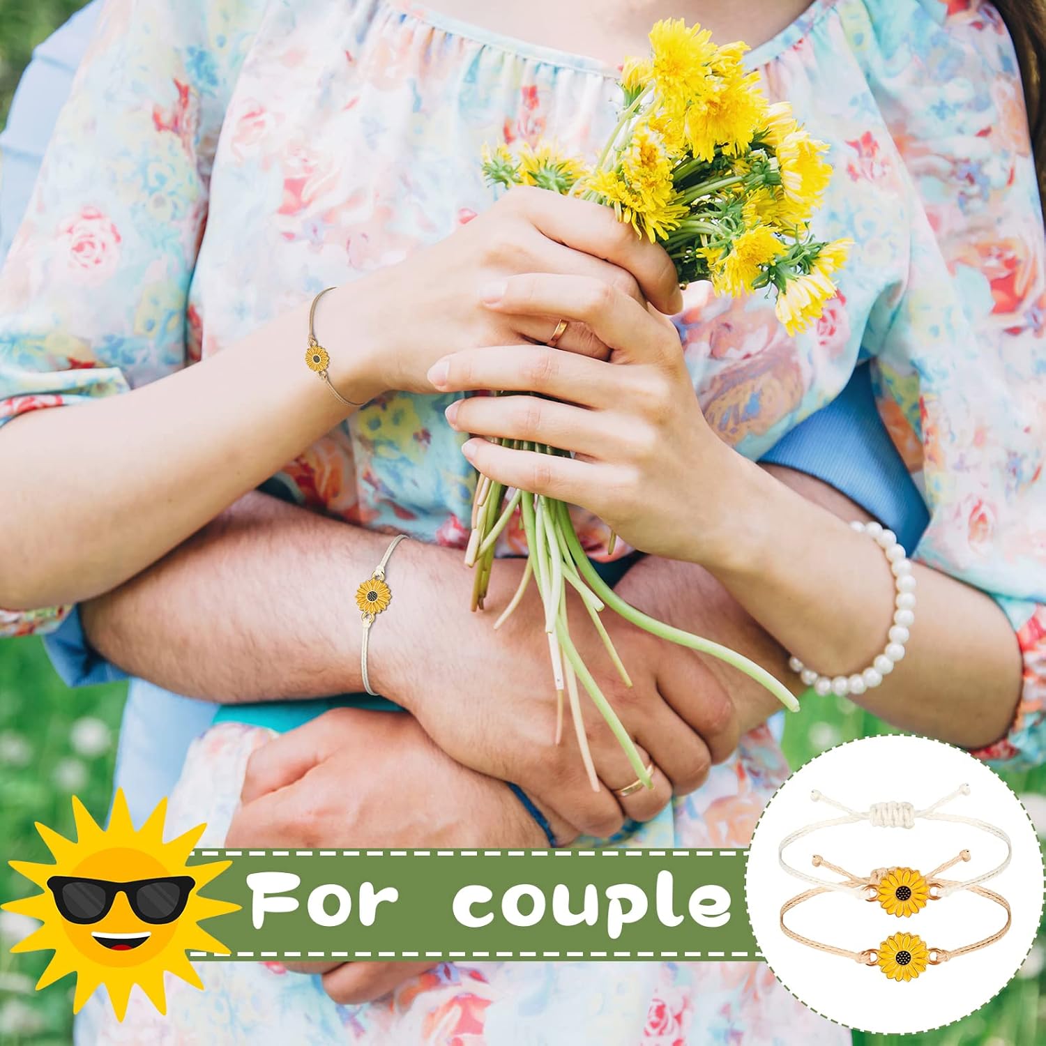 Sureio 20 Pcs Sunflower Bracelets Funny Gifts Adjustable Handmade Friendship Bracelet Bulk Boho Braided Rope String Bracelets for Women Couples Friend - Image 5