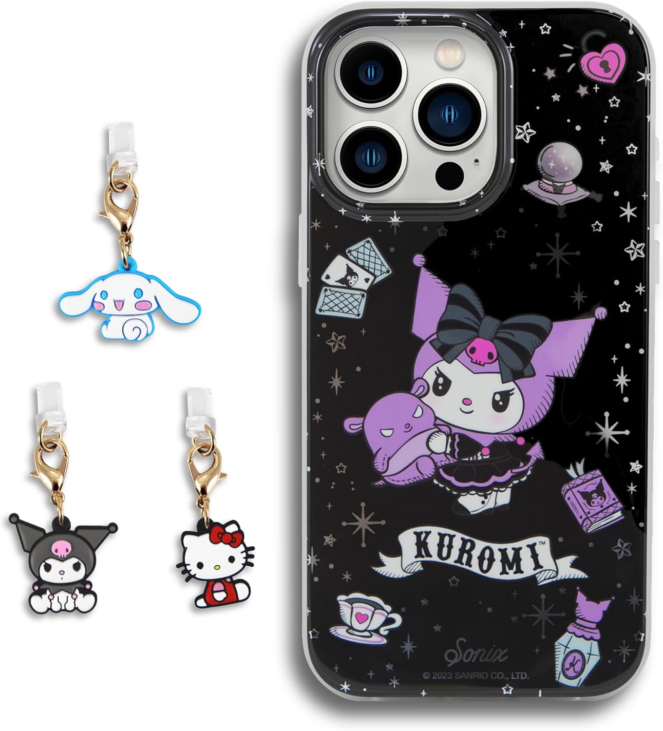 Sonix x Sanrio Case + Charging Port Charms (Hello Kitty, Cinnamoroll, Kuromi) for iPhone 15 Pro Max | Kuromi Fortune Teller