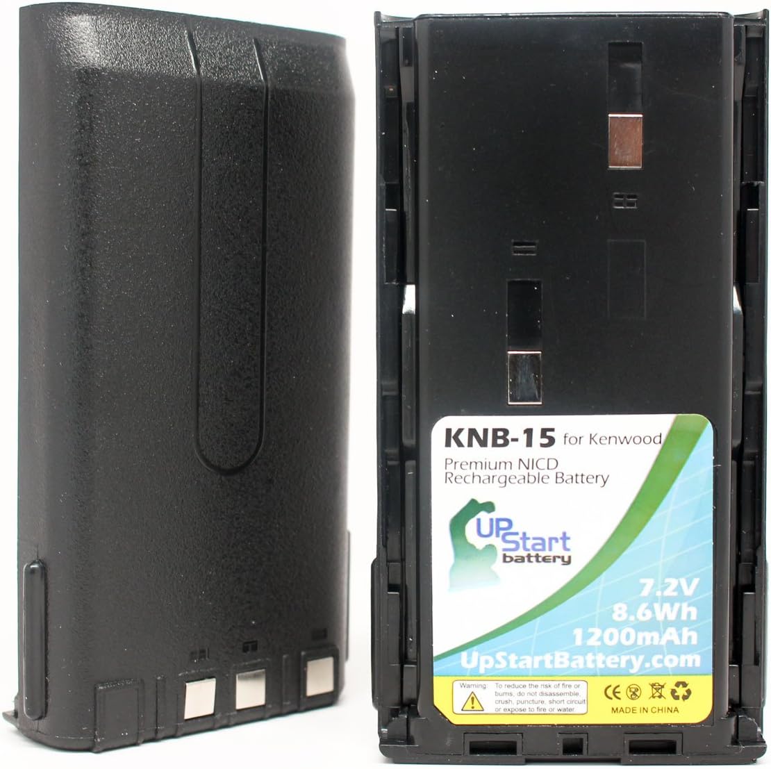 2X Pack - Two-Way Radio Battery Replacement for Knb-15 - Replaces Knb-14 Tk-270, Tk-3101, Tk-372g, Tk-272g, Tk-272 (1200mah, 7.2v, Ni-cd)