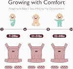 Momcozy Nouveau-né à Toddler - Porte-enfant ergonomique, confortable et léger pour 7-44lbs, Sans effort pour mettre en place, idéal pour les parents sans mains, soutien Lombaire amélioré, noir