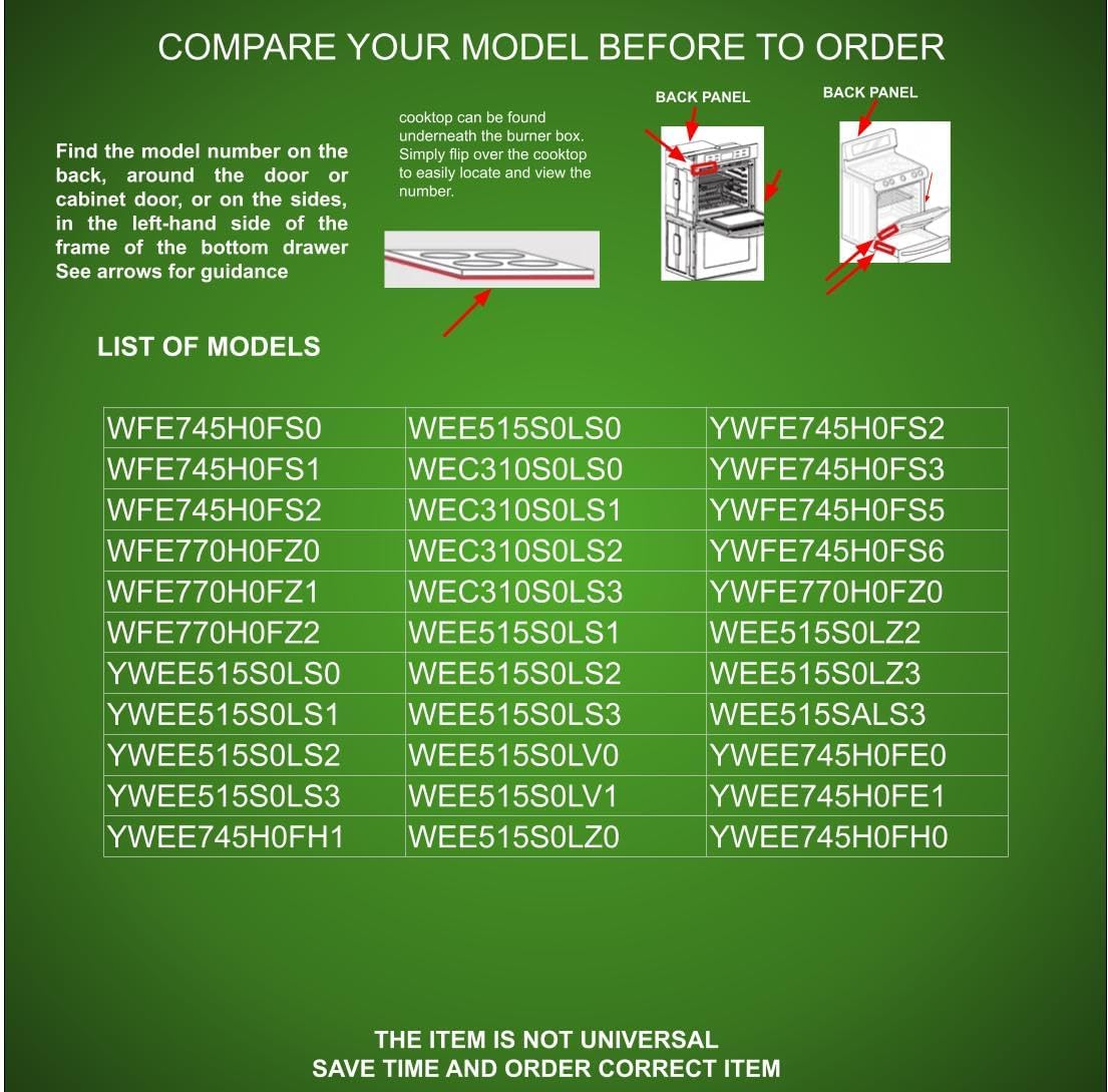 Original Steel W10850027-40, W11027257 CKD027257X Compatible with Whirlpool Stove-Range Knob Stainless Steel fits Old # W10850027-40, W11027257
