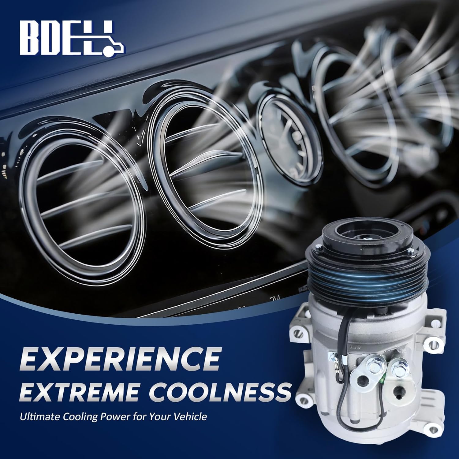 BDELI - AC Compressor Assembly Compatible with 2005 2006 2007 2008 2009 2010 2011 2012 2013 2014 2015 Toyota Tacoma 2.7L 4.0L, Replaces CO10835C 88320-04060