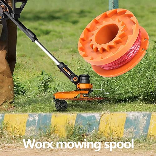 Miniatura 5 de Paquete de 16 carretes de alimentación automática .065 de 10 pies para recortadora de hilo compatible con Worx WA0010 WA0004 WG151 WG154 WG155 WG160