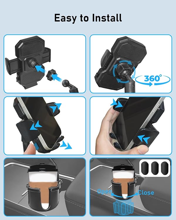 Belinous Car Cup Holder Expander with Phone Holder by BELINOUS - Used condition - Image 6