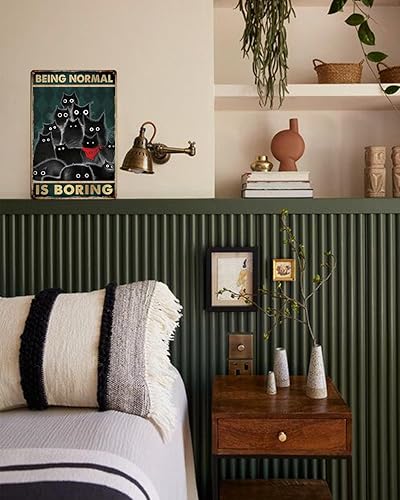 Miniatura 10 de Letrero de metal retro con texto en inglés "Are You Pooping Cat Cat", decoración de baño con texto en inglés "Are You Pooping", decoración del hogar