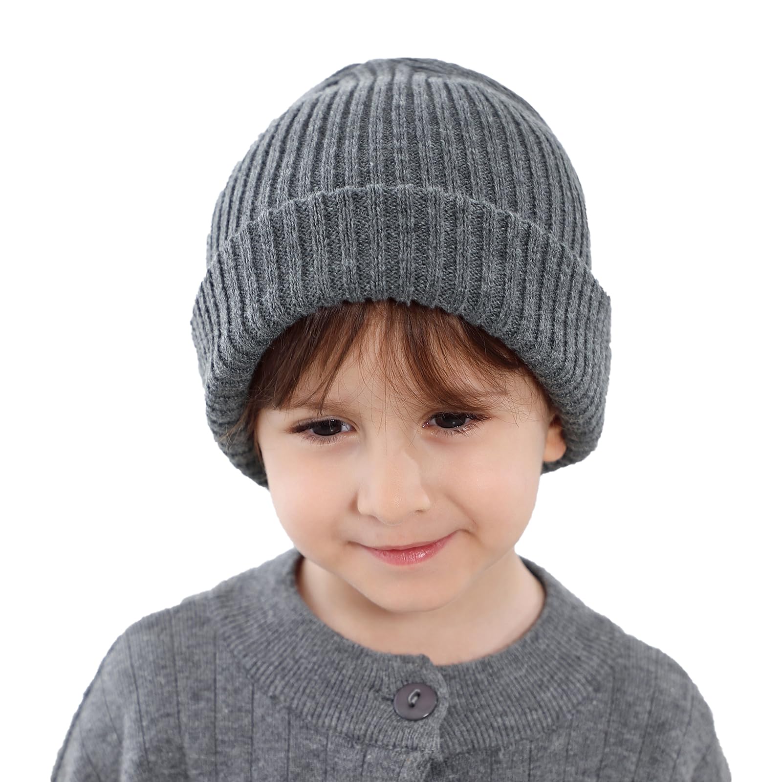 YWhalepKids Winter Beanie Hat for Baby Boys Girls, Children's Warm Fleece Lined Knit Baby Warm Beanies Hats