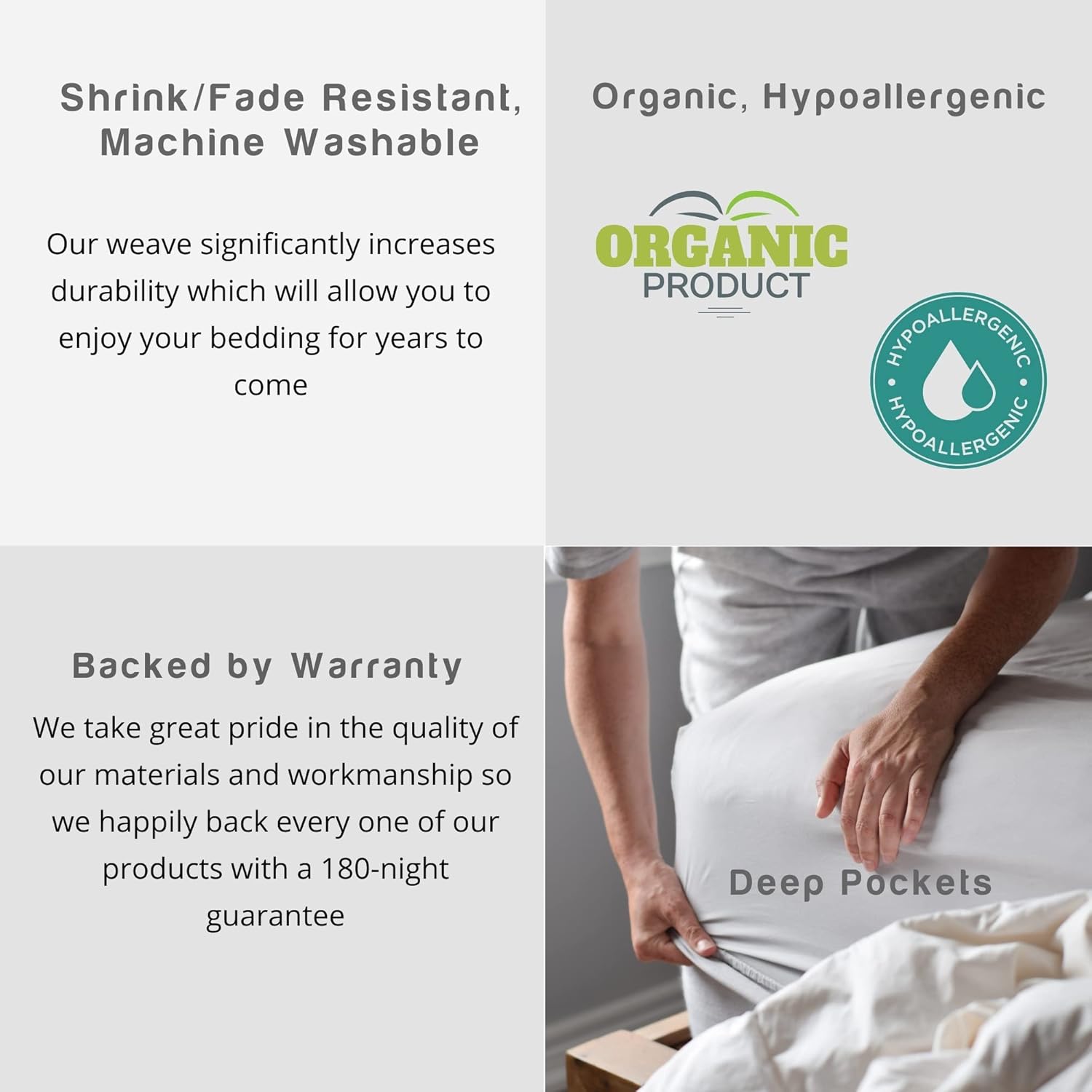 One-Day Sale: Up to 60% Off Bamboo Bay 6pc Sheet Set Bamboo Sheets Queen Size, Cooling Sheets, Eco Friendly, Breathable, Deep Pockets 16, Silky Soft, Machine Washable, Durable, 100% Bamboo Bed Sheets - Ivory