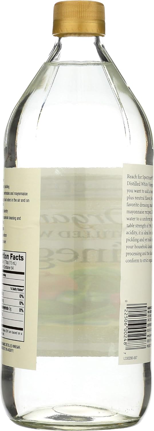 Spectrum Naturals Organic Distilled White Vinegar - Case of 12 - 32 Fl oz.