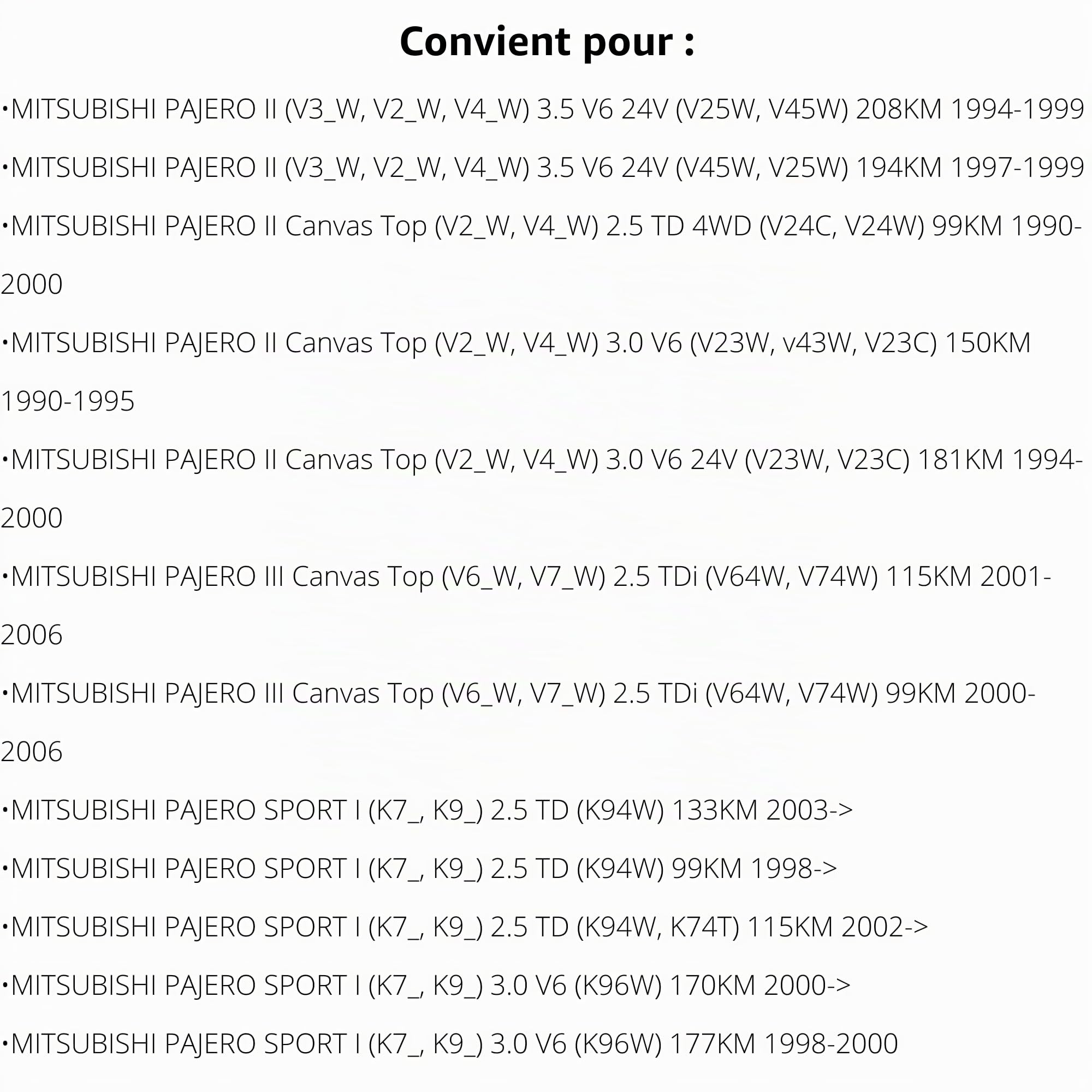 Entretoises de rotules supérieures 30 mm, avec et plaquettes réglage chute, pour Mitsubishi Pajero II, Sport I, L200 suspension Lift, bras Tuning