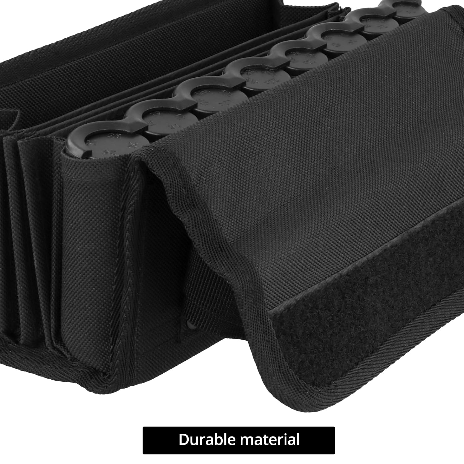 QWORK® Cartera de Camarero, 20 x 11.5 x 6.5CM Negro Cartera de Camarero con Cambiador de Euros y Cinturón