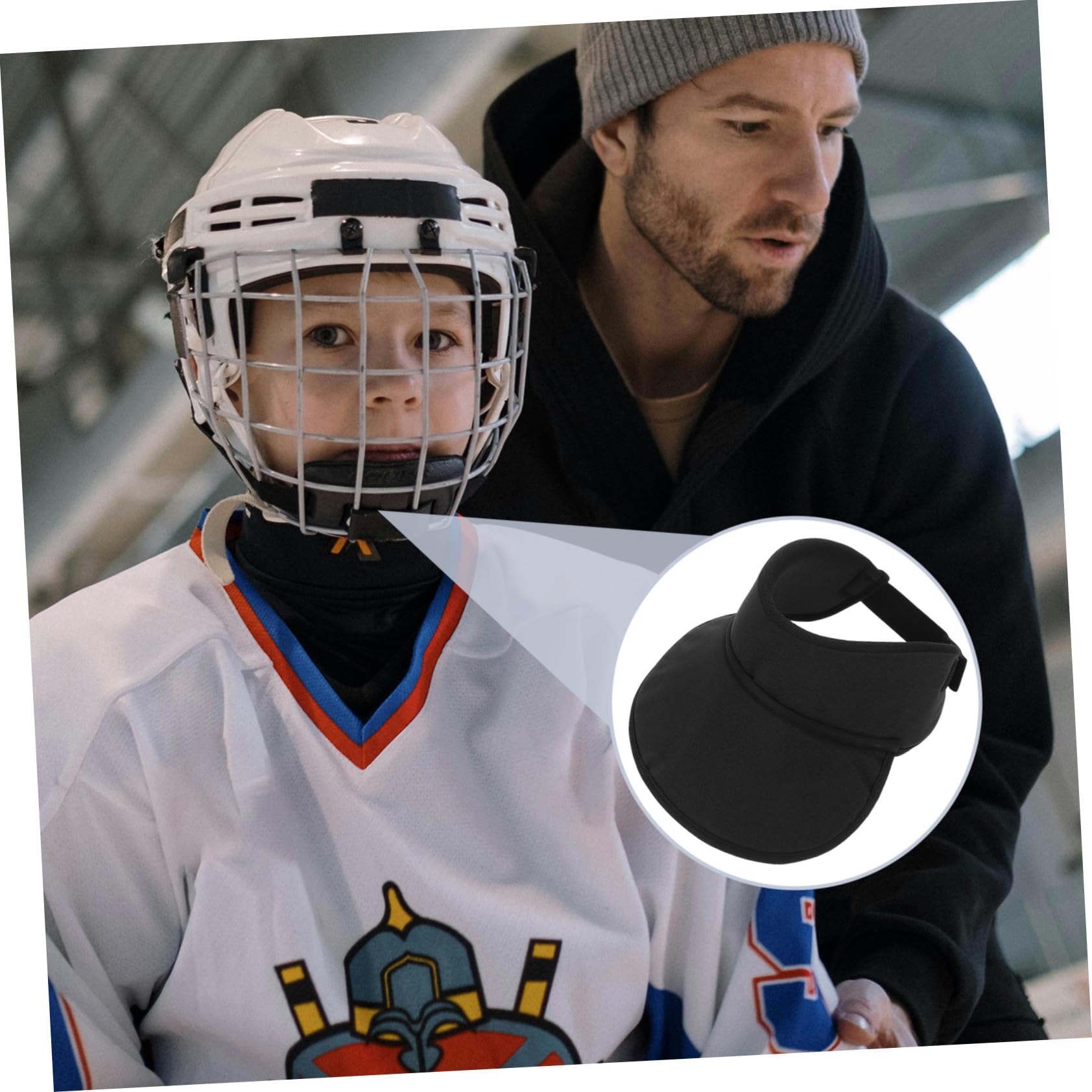 TOPBATHY Protège-Cou de Hockey pour Garçon Fille Col Anti-Coupure Protection du Cou Sécurisée Équipement de Protection pour Patinage et Hockey sur Glace