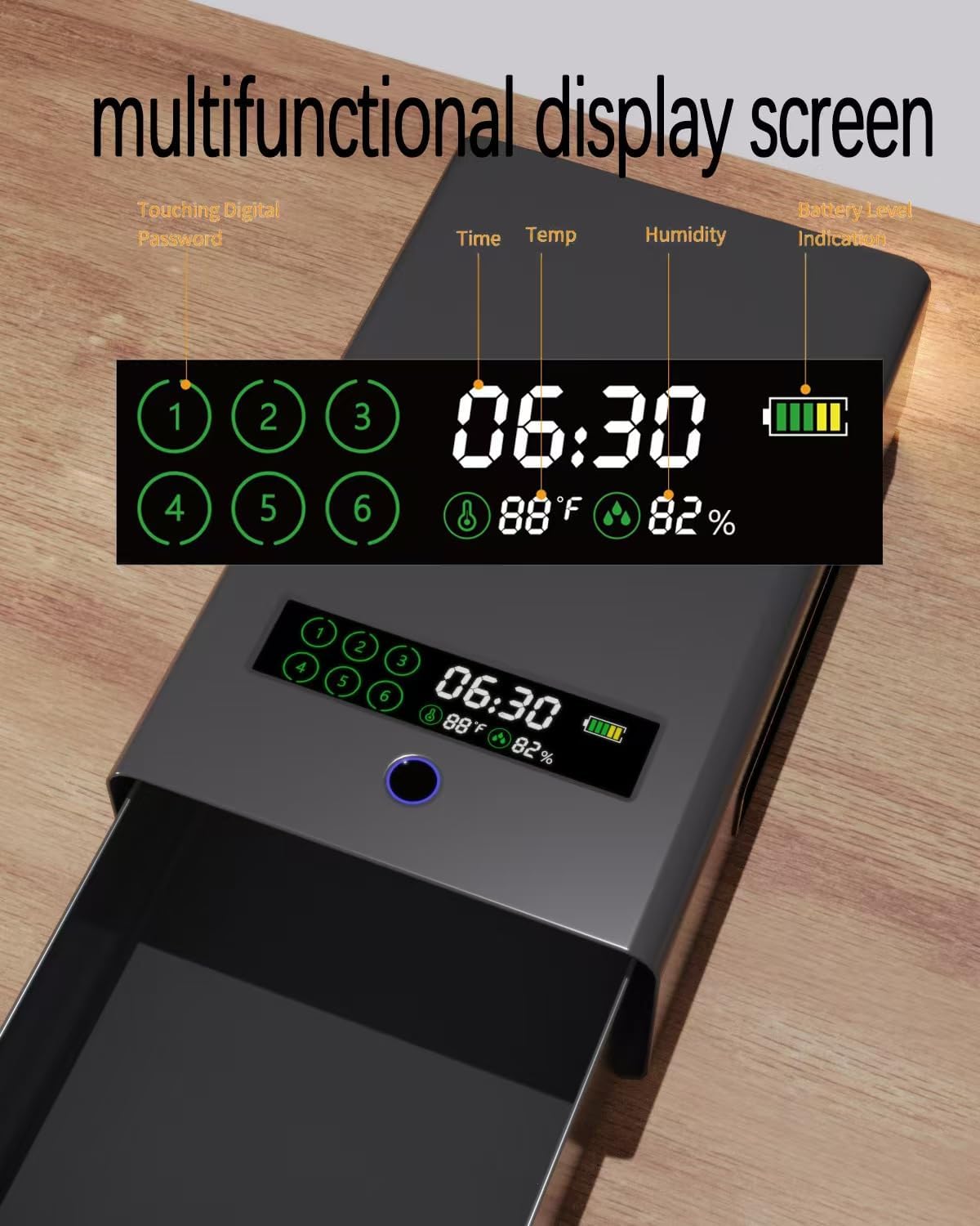 gun safe，Biometric Gun Safe For Handgun with fingerprint, key and digital password 3 .Smart Handgun Safe for Home Bedside Nightstand Car for 2 pistols