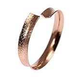 John S. Brana Handmade Adjustable Texturized Anticlastic Copper Bangle Bracelet - 100% Solid Uncoated Copper