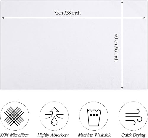 Miniatura 10 de 36 paquetes de toallas de microfibra absorbentes a prueba de blanqueador, resistentes a la decoloración, toallas de mano para gimnasio, baño, spa,