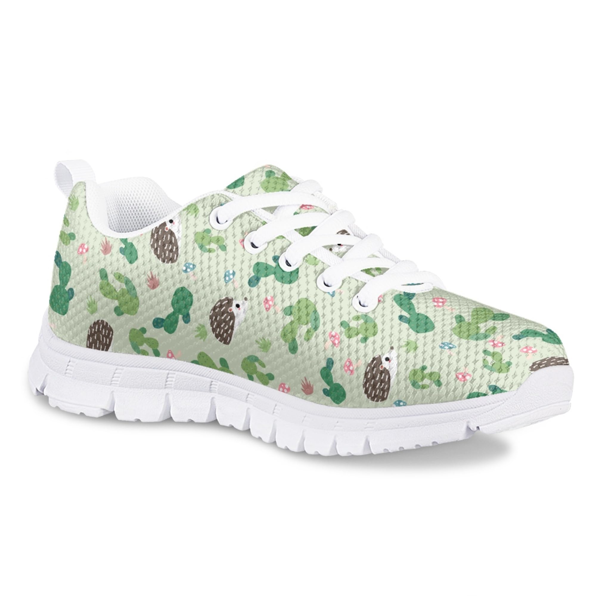 Dellukee Boys Girls Running Shoes Fashion Sneakers Kids Youth Breathable Lightweight Athletic Lace Up Walking Shoes
