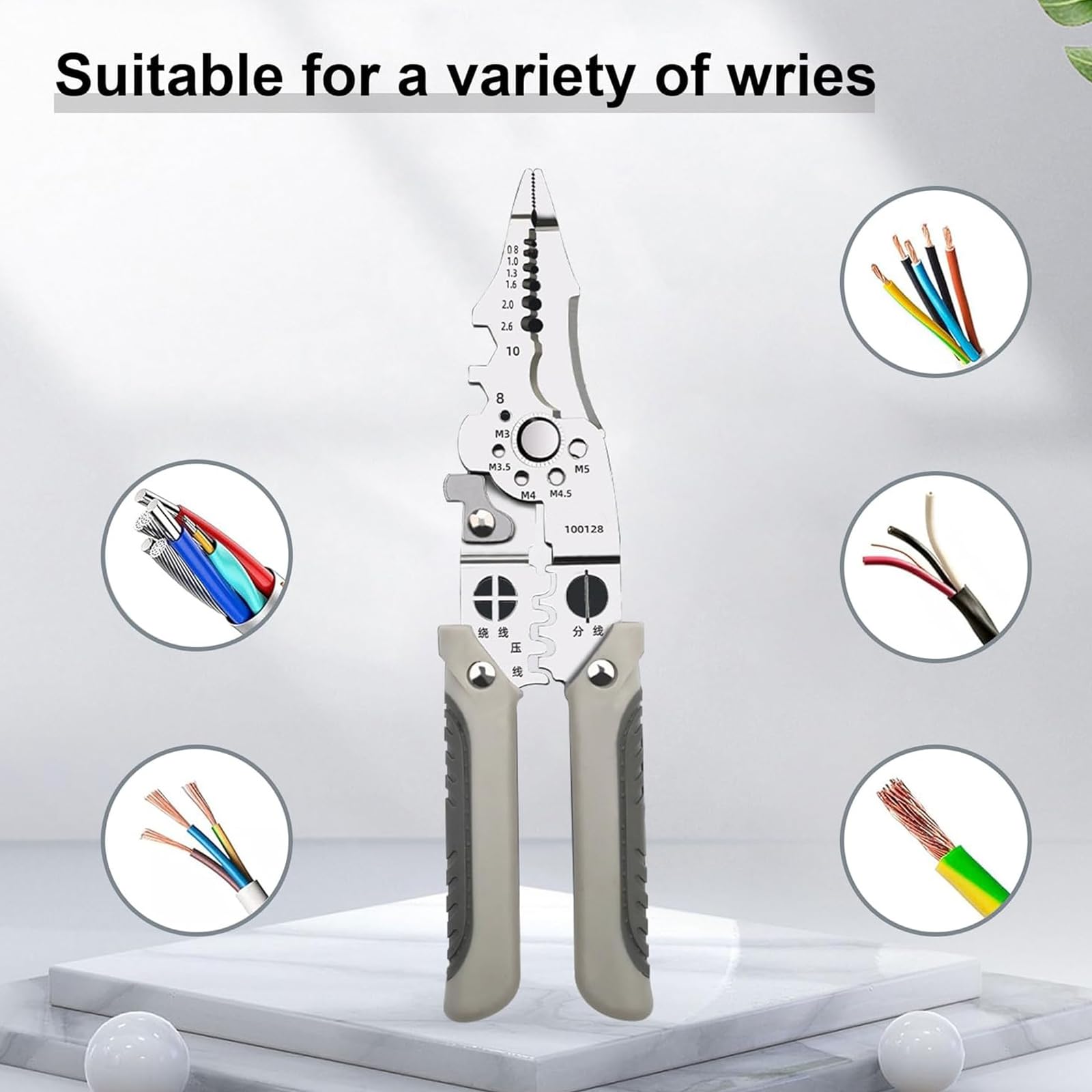 Spelafili Elettricista Multifunzione Qaestuan - Pinza Crimpatrice 8-in-1, Per Lavori Di Precisione