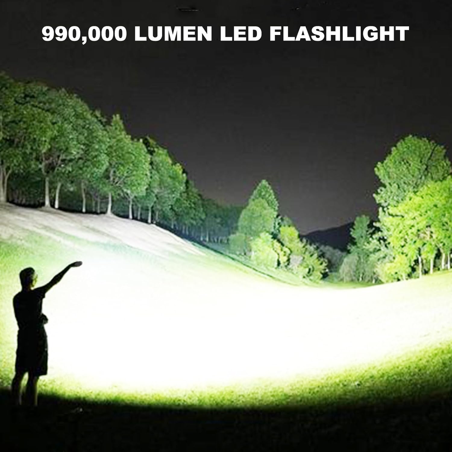 3 Pack Rechargeable LED Flashlights High Lumens，990,000LM Super Bright Flashlight, Adjustable 5 Modes Powerful Flash Light with USB Cable, Waterproof Handheld Flashlight for Home Camping Emergencies