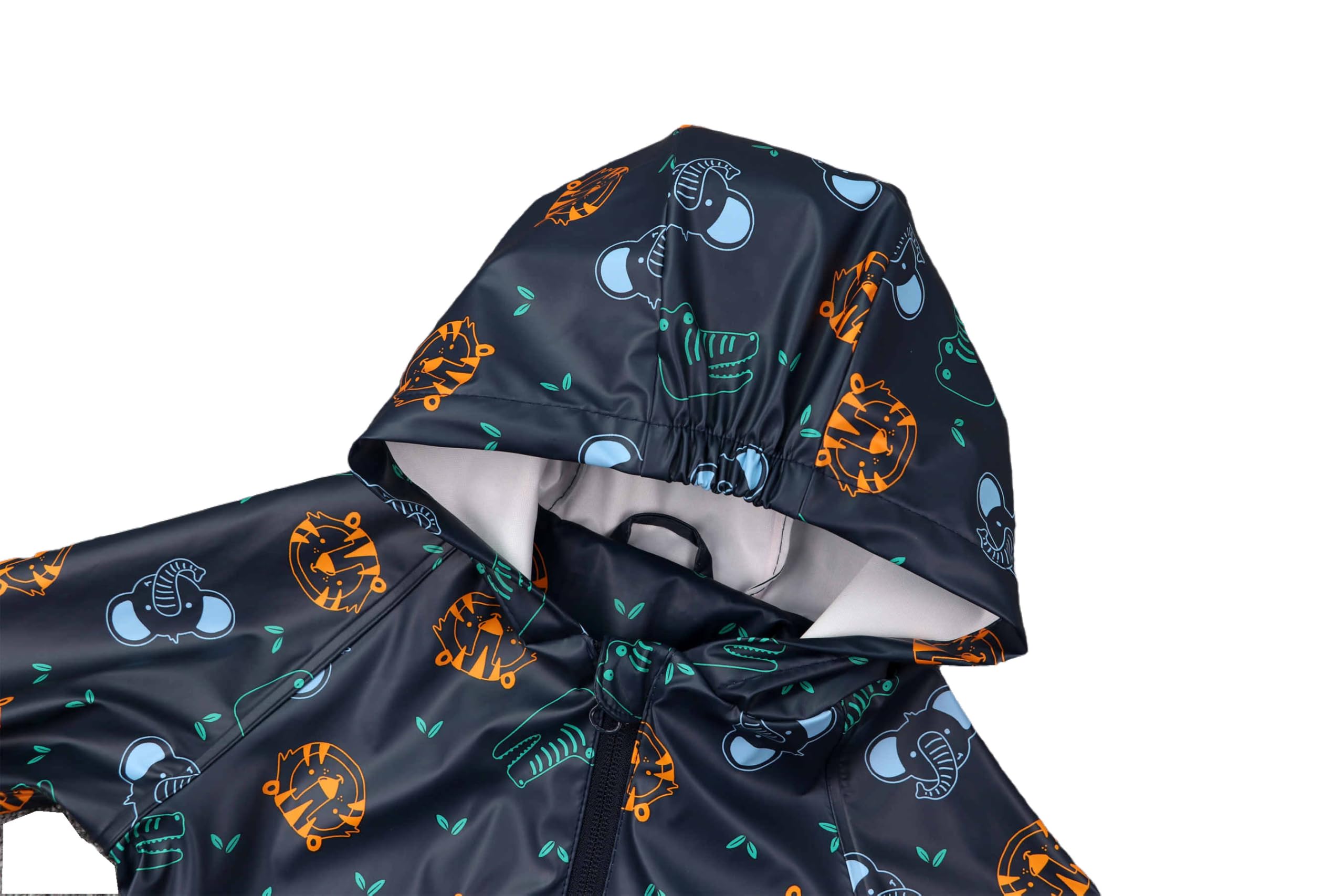 PU Impermeables de Viaje Niños Chubasqueros Entero Niña Traje de Lluvia Mono Poncho 3 en 1 Bebe Traje de Charco Infantil Chaqueta Impermeable Senderismo 1-6 Años