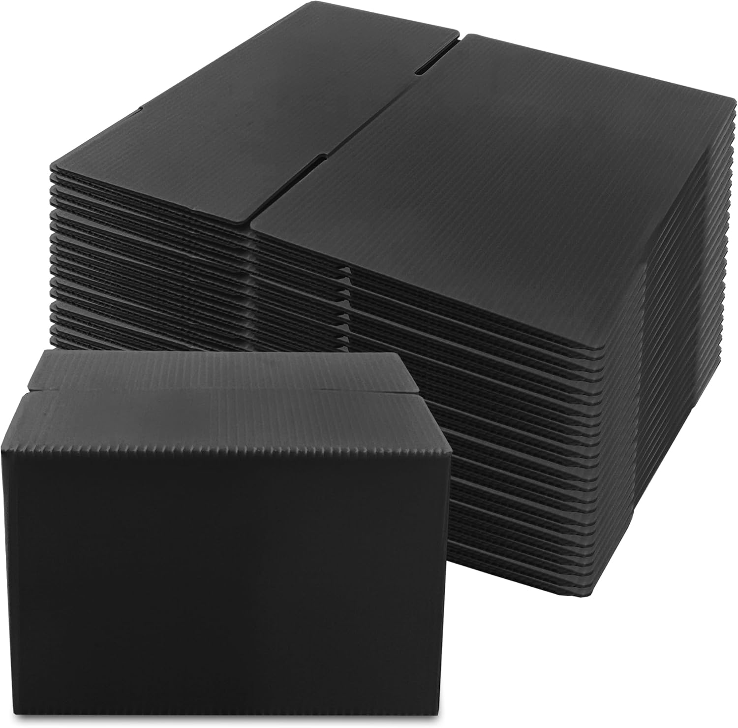 UUKING 6x4x4 Shipping Boxes Set of 25, Black Small Plastic