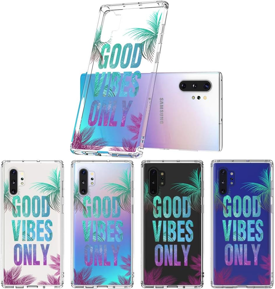MOSNOVO Tropical Leaves Designed for Samsung Galaxy Note 10 Plus Case/Galaxy Note 10 Plus 5G Case (2019) - Good Vibes Only