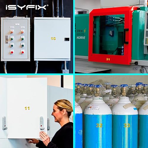 Miniatura 5 de iSYFIX - 2 juegos de calcomanías de números de 4 pulgadas, calcomanías de vinilo de alta calidad troqueladas y precortadas para buzón, ventanas,