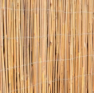 Papillon Bamboo Cane Natural Garden Fencing Screening Roll Privacy Screen 4m x 1.8m (13ft 1in x 6ft)