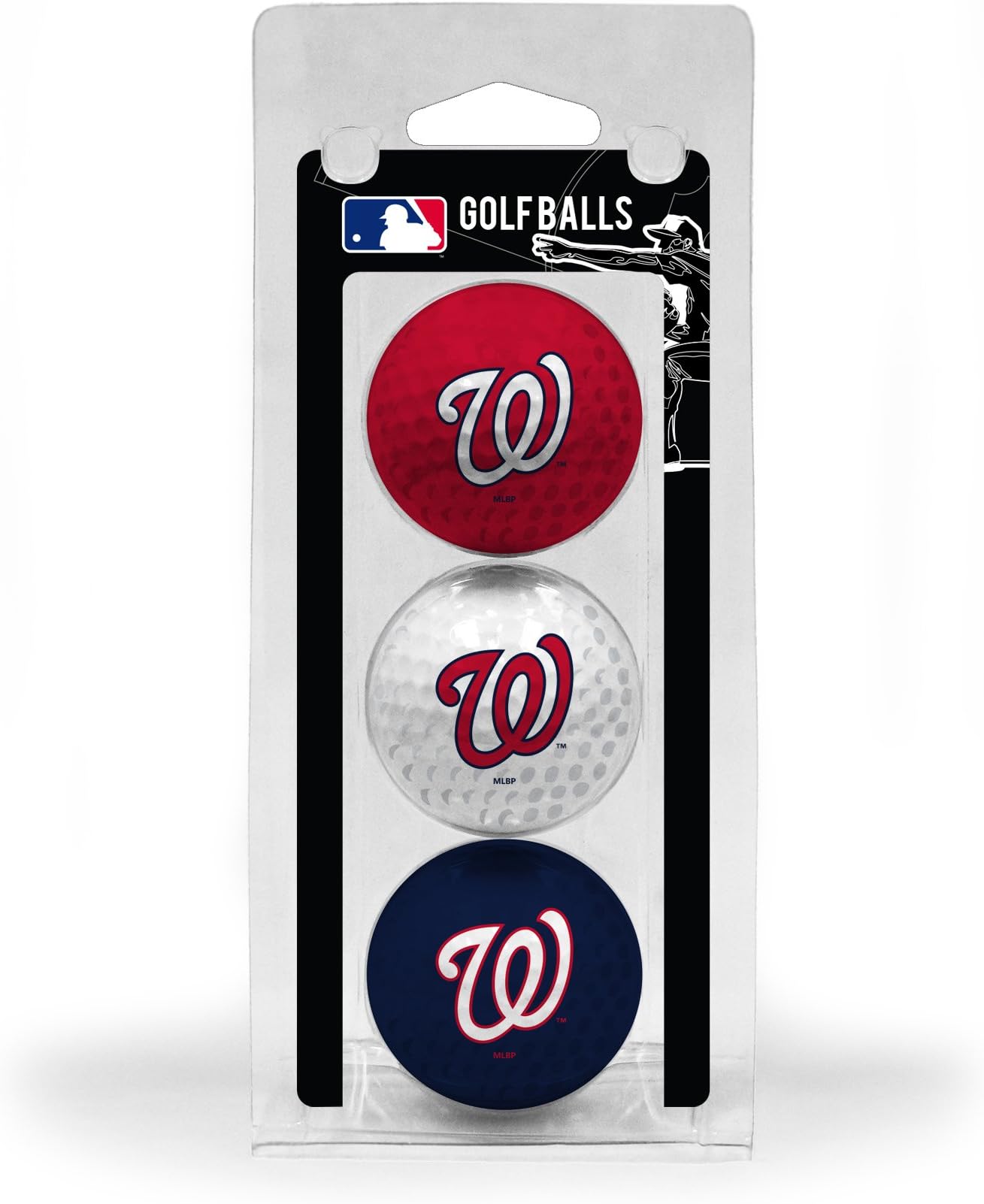 Team Golf MLB Regulation Size Golf Balls, 3 Pack, Full Color Durable Team Imprint