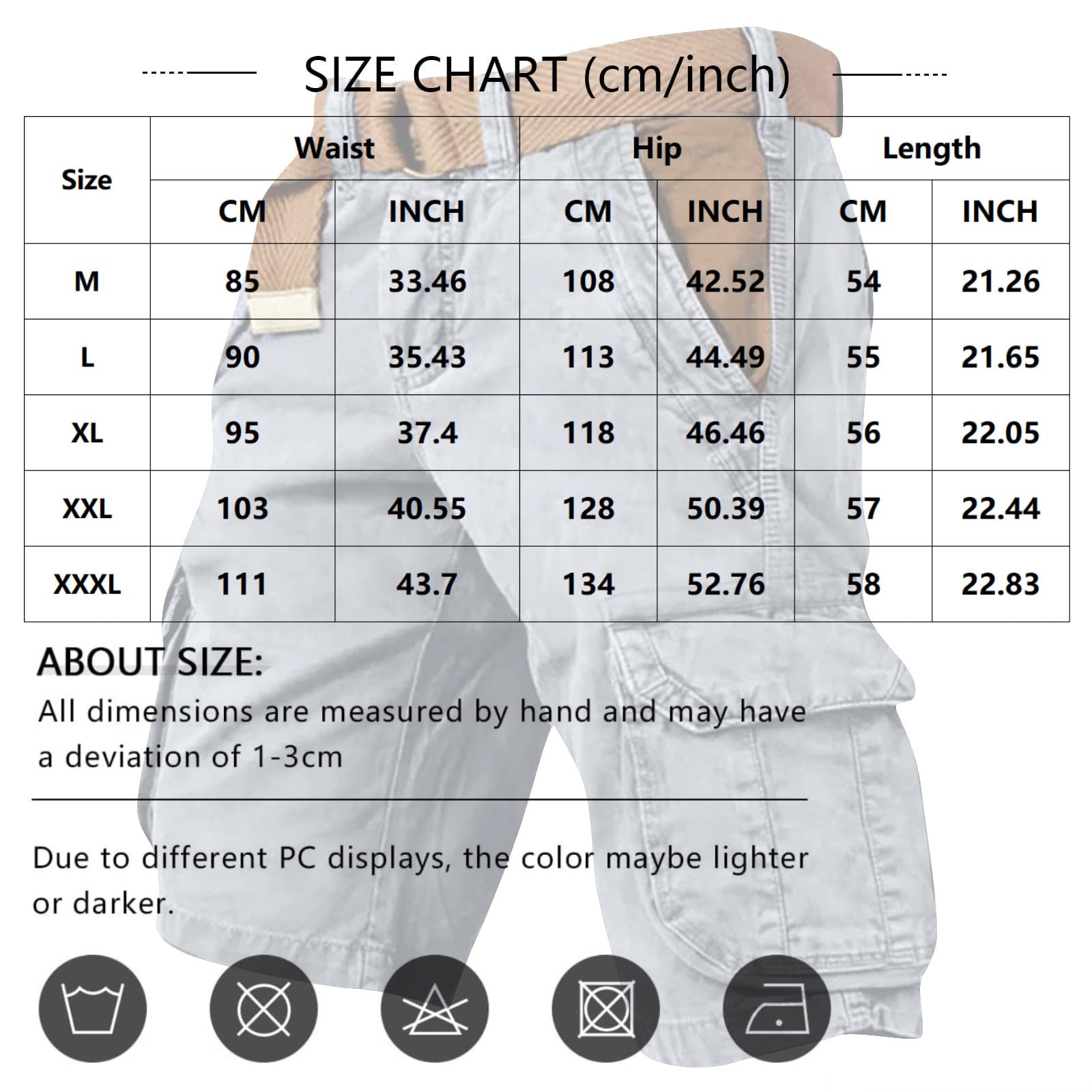 Shorts Homme Été Imprimé Style Décontracté Multi-Poches avec Drapeau Américain Coupe Droite sans Ceinture