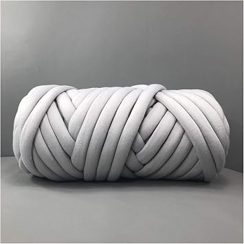 Knitting Yarn 1000g Super Chunky Knit Blanket Yarn Vegan Braid Soft Blanket Yarn Arm Knitting Carpet Rugs Throw Blanket Yarn Color Light Grey