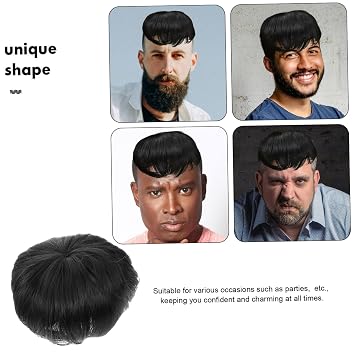Men Hair Toupee Patch Realistic Short Hairpiece for Bald Spots Comfortable and Lightweight Versatile for Weddings and Parties Easy Installation Lifelike Design for Middle Aged Men