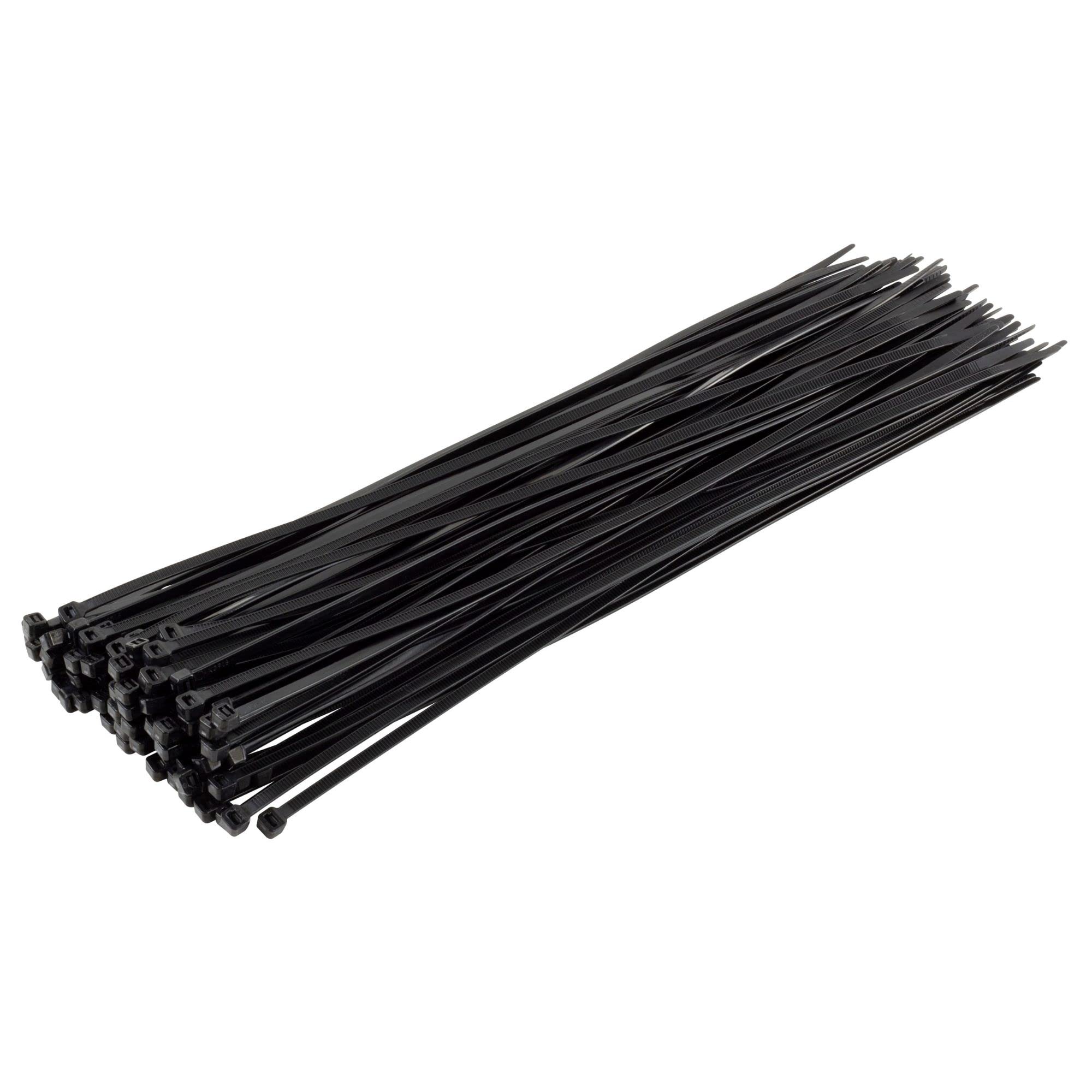 Buy Gocableties Heavy Duty Long Black Cable Ties, 370mm x 4.8mm, Pack